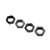 Losi - Wheel Nut, Black (4): ALL 5IVE - 3677