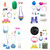 Mattel - Barbie Dolls - Fashion Packs - Fashions Accessories Assortment