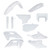Acerbis - Plastic Kit- Full Hus White - 2986650002