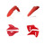 Acerbis - Plastic Kit Hon Red - 2986750004