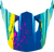 Fly Racing - Yth Kinetic Drip Helmet Visor Turquoise/pink/yellow Ys-yl - 73-8680VY
