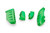 Puig - Rubber End Replacement Frame Slider Pro 2.0 Pr Green - 20872V