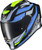 Scorpion Exo - Exo-r1 Air Full Face Helmet Raven Black/blue/hi Viz Lg - R1-2305