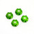 TEKNO RC - Wheel Nuts (17mm, GREEN M12x1.0, 4pcs) - 5116BG
