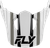 Fly Racing - Kinetic Sync Helmet Visor White/black/grey Xs/sm - 73-2001VS