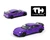 Trends Hobby 1:64 Porsche Taycan Turbo Gt - Purple - Diecast