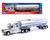 Welly 1:32 Kenworth T2000 Semi Truck Silver W/ Silver Tanker Trailer - Transporter - Diecast