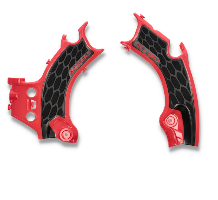 Acerbis - X-grip Frame Guards Hon Red/black - 2911441018
