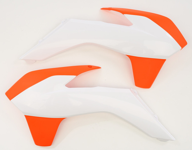 Acerbis - Radiator Shroud Orange/white - 2314255321