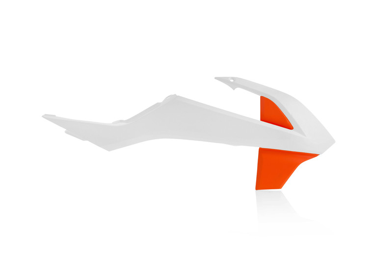 Acerbis - Radiator Shroud White/orange - 2449705412