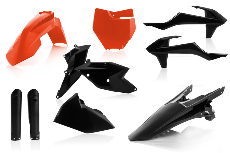 Acerbis - Full Plastic Kit Orange/black - 2421065225
