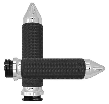 Avon - Cable Throttle Memory Foam Grip Chrome - MF-63-CH-SPK