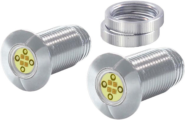 Baggernation - Lightning Boltz Whte/amber Led Chrome - BOLTS-DTR-C