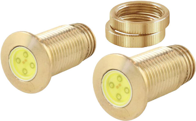 Baggernation - Lightning Boltz Whte/amber Led Brass - BOLTS-DTR-BR Baggernation - Lightning Boltz Whte/amber Led Brass - BOLTS-DTR-BR