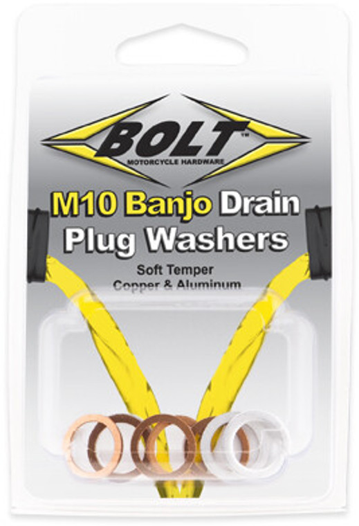 Bolt - Banjo Crush Washers 10mm 10/pk 5 Aluminum & 5 Copper - DPWM10.145-10 Bolt - Banjo Crush Washers 10mm 10/pk 5 Aluminum & 5 Copper - DPWM10.145-10