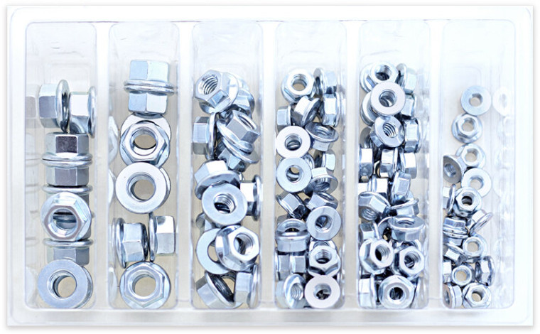 Bolt - Flange Nut Assortment 140 Piece Kit - SV-FNUT Bolt - Flange Nut Assortment 140 Piece Kit - SV-FNUT