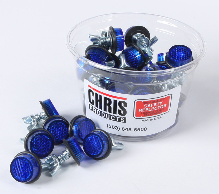 Chris Products - Mini-reflectors Blue 40/pk - CH40B Chris Products - Mini-reflectors Blue 40/pk - CH40B