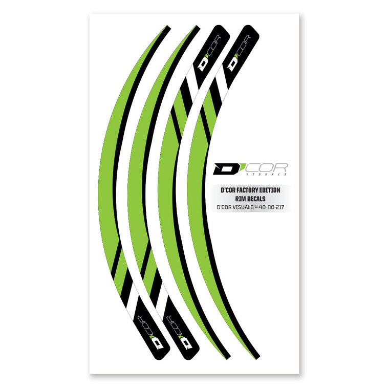 D-cor - Rim Decals Green 4 Pc Set Grn Rim Decals 4 Pc Set - 40-80-217