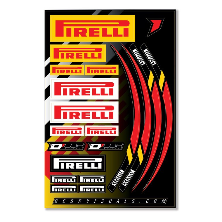 D-cor - Decal Sheet 12 Mil Pirelli Decal Sheet 12 Mil Pirelli - 40-90-119