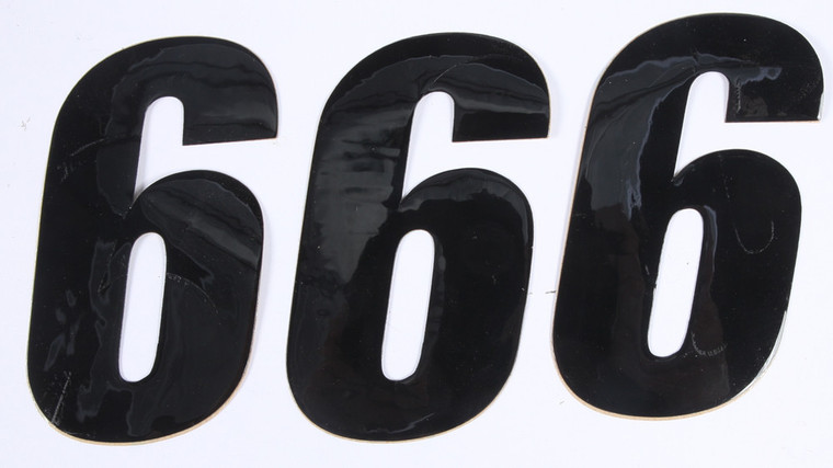 D-cor - Number 6 Black 4" 3/pk - 45-24-6