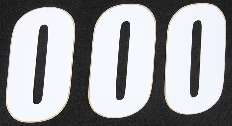 D-cor - Number 0 White 4" 3/pk - 45-14-0