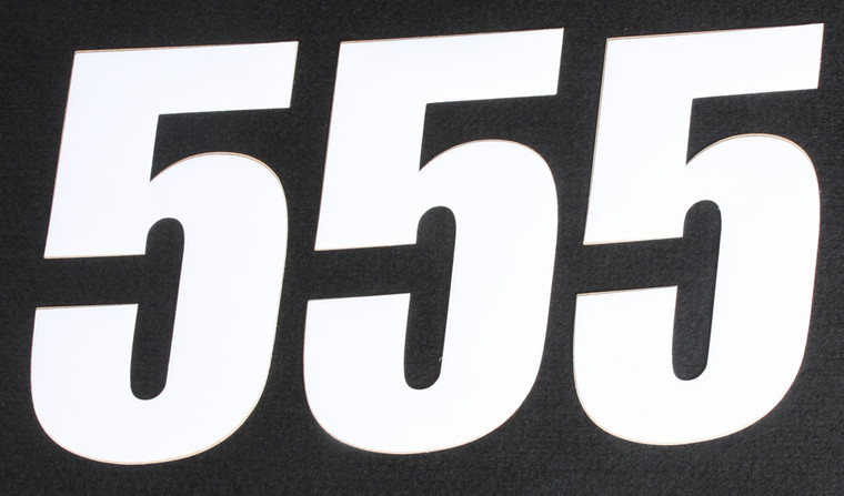 D-cor - Number 5 White 6" 3/pk - 45-16-5