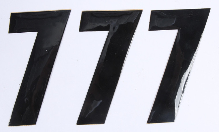 D-cor - Number 7 Black 4" 3/pk - 45-24-7