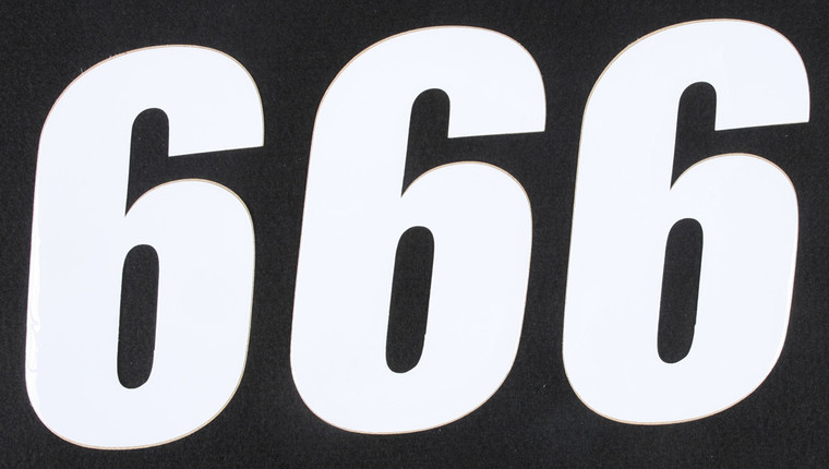 D-cor - Number 6 White 6" 3/pk - 45-16-6