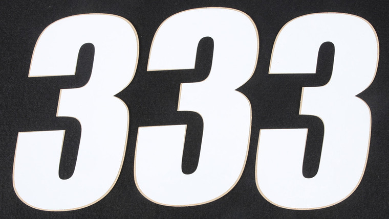 D-cor - Number 3 White 6" 3/pk - 45-16-3