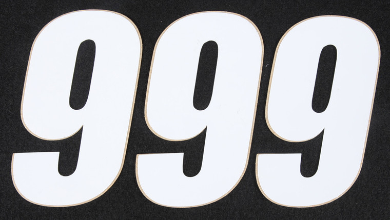 D-cor - Number 9 White 4" 3/pk - 45-14-9