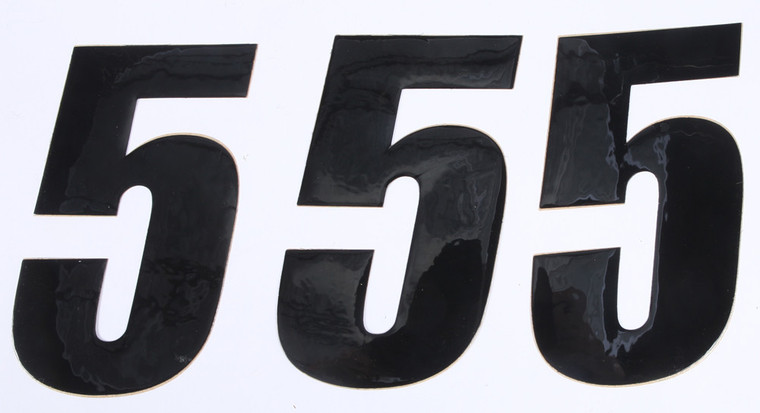 D-cor - Number 5 Black 6" 3/pk - 45-26-5