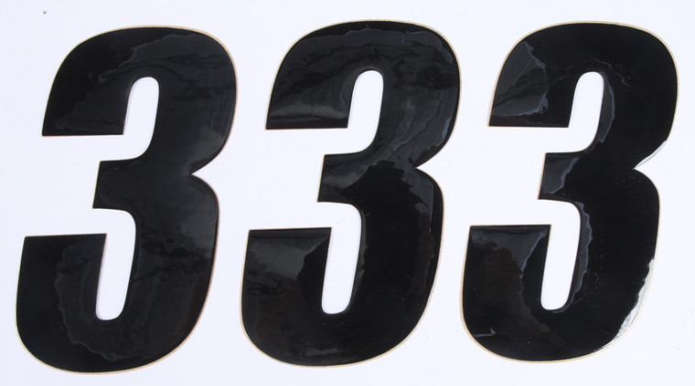 D-cor - Number 3 Black 6" 3/pk - 45-26-3