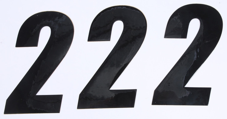 D-cor - Number 2 Black 6" 3/pk - 45-26-2