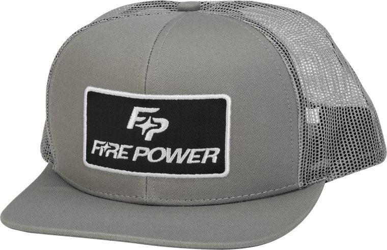 Fire Power - Flat Bill Patch Hat Grey - 99-8106