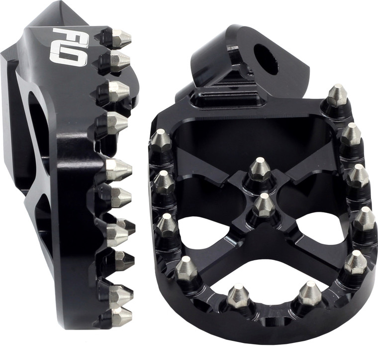 Flo Motorsports - Pro Series Foot Pegs Black Suz - FPEG-796BLK