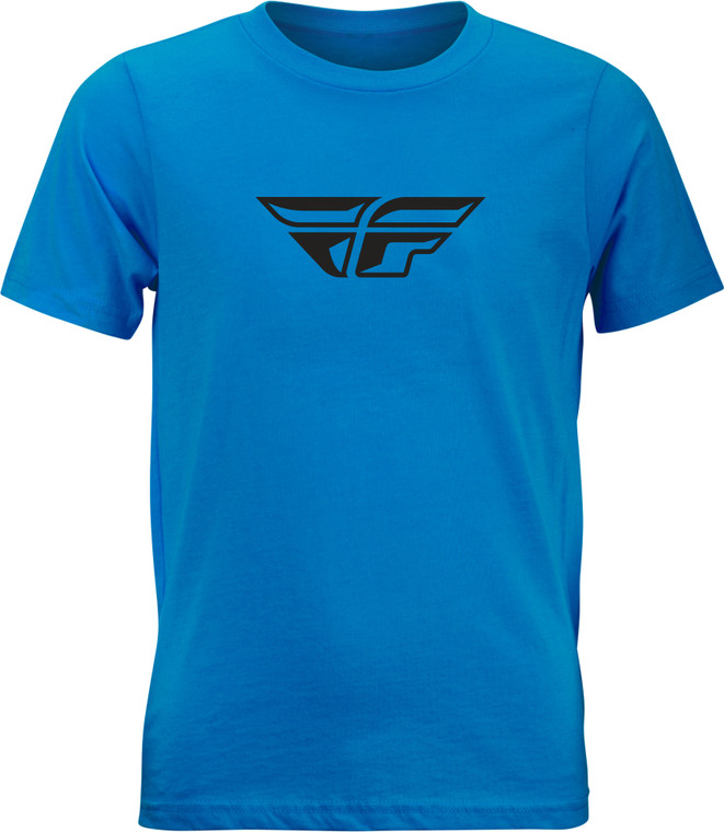Fly Racing - Youth Fly F-wing Tee Turquoise Ys - 352-0663YS