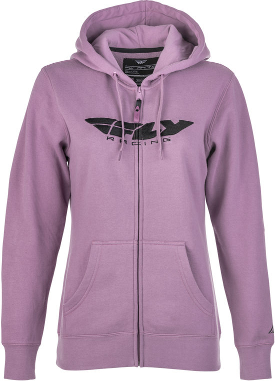 Fly Racing - Women's Fly Corporate Zip Up Hoodie Mauve Md - 358-0062M