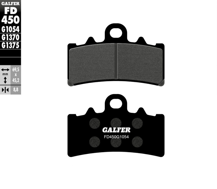 Galfer - Brake Pads Semi Metallic Fd450g1054 - FD450G1054