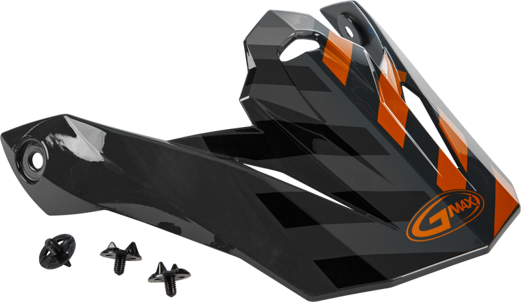Gmax - Visor W/screws Fame Mx-86 Dark Grey/orange - G086067