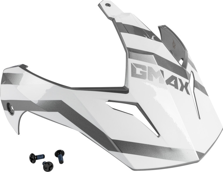 Gmax - Visor W/screws Trapper White/silver Gm-11s - G011104