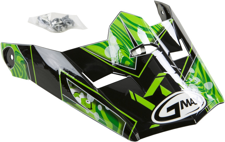 Gmax - Visor W/screws Hooper Mx-46y Black/green Ys-yl - G046859