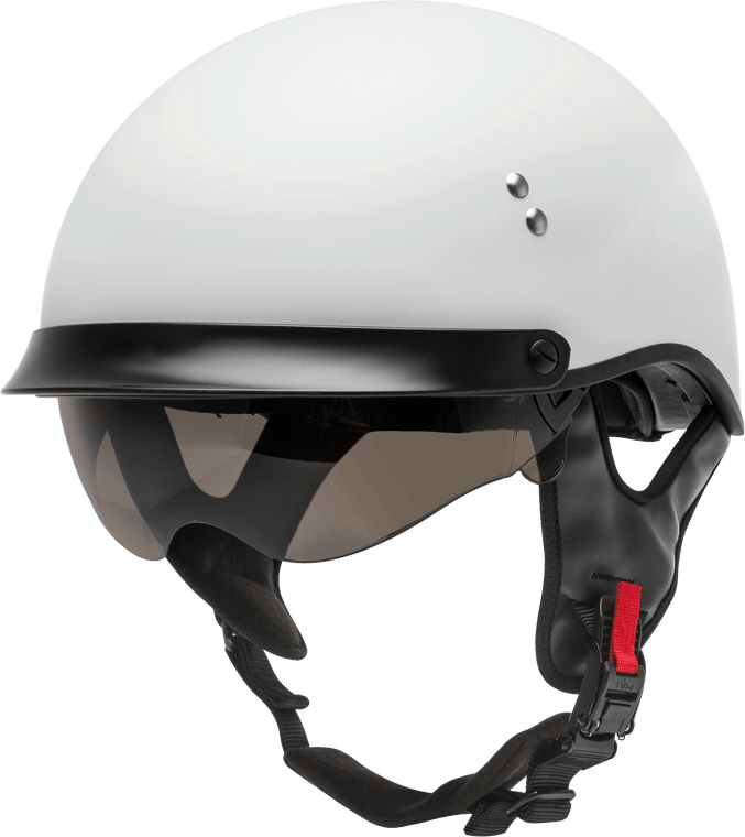 Gmax - Hh-65 Half Helmet Full Dressed Matte White Md - H9650205