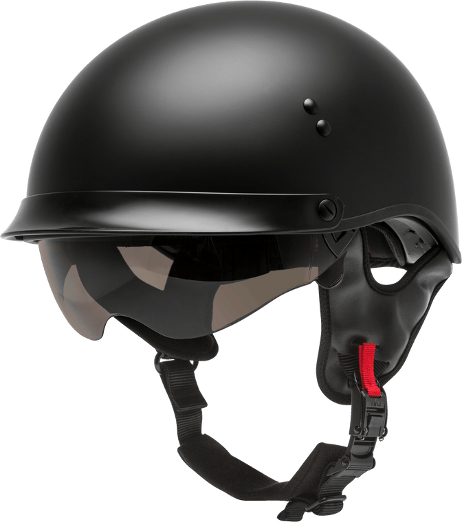 Gmax - Hh-65 Half Helmet Full Dressed Matte Black Md - H9650075