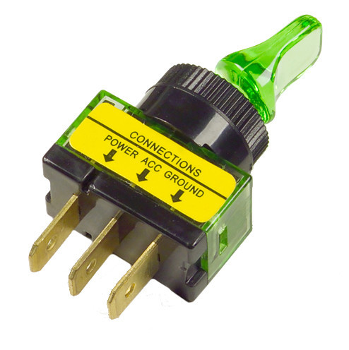 Grote - Toggle Switch Green 20 Amp - 82-1911
