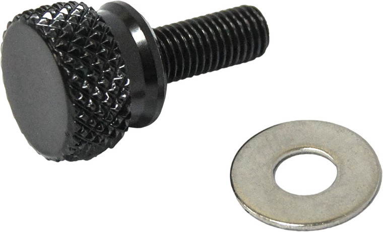 Harddrive - Knurled Seat Knob 1/4-28 Stepped Black - 05-319BK