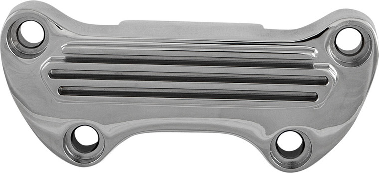Harddrive - Handlebar Clamp Chrome Finned W/skirt - 03-0106
