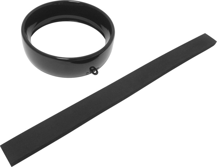 Harddrive - Frenched Headlight Trim Ring Black 5-3/4 Tab Style - 38-046GB