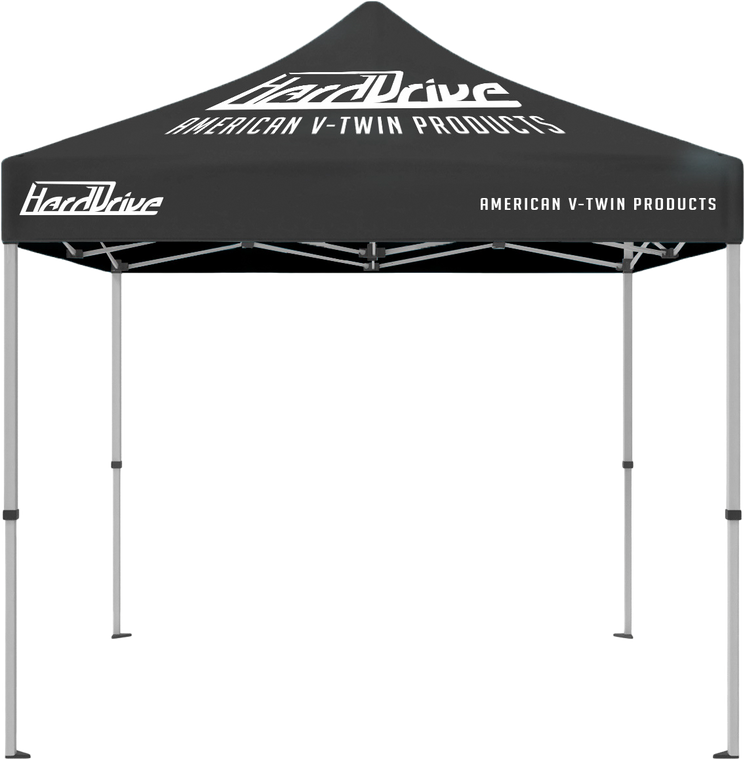 Harddrive - Harddrive Canopy 10x10 Tent Black W/ White Logo - CAN10X10AHDX-CUSTOMH