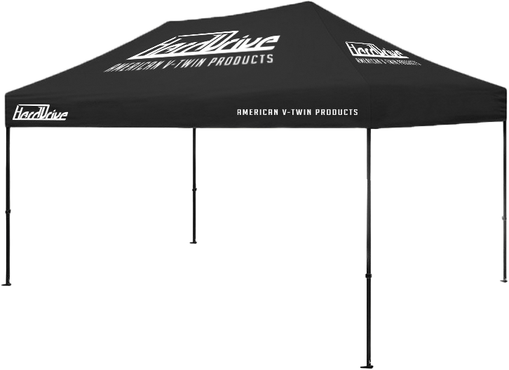 Harddrive - Harddrive Canopy 10x20 Tent Black W/ White Logo - CAN10X20AHDX-CUSTOMH