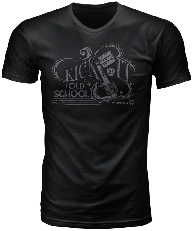 Highway 21 - Old School Tee Black Lg - 489-2002L
